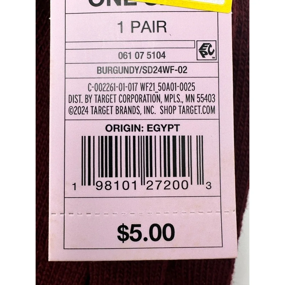 Wild Fable Burgundy Stretch Knit Touchscreen Gloves NWT One Size